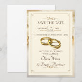 Gouden bruiloft uitnodiging (Voorkant / Achterkant)
