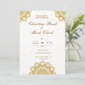 Gouden bruiloft uitnodiging (Staand voorkant)