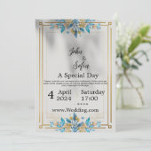 Gouden bruiloft uitnodiging (Staand voorkant)