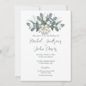 Gouden bruiloft uitnodiging met witte tulpen (Voorkant)