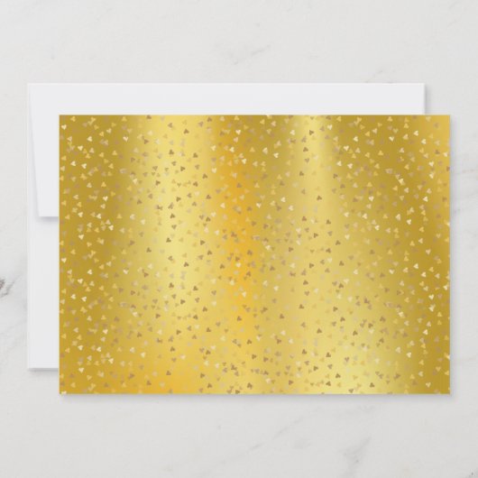 Gouden Bruiloftsfoto met Goud Folie ter gelegenhei Kaart (Achterkant)