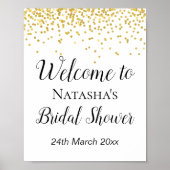 Gouden Bruiloftsontvangstbord - Baby Shower Bord Poster (Voorkant)