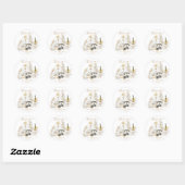 Gouden Bruiloftsshowers Bedankt Ronde Sticker (Vel)