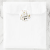 Gouden Bruiloftsshowers Bedankt Ronde Sticker (Tas)