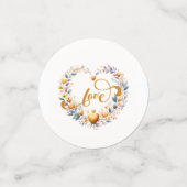 Gouden Bruiloftsshowers met Bloemhartjes Confetti (Kleine voorkant)