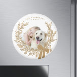 Gouden Bruin Eenvoudige Kerstkrans Foto Magneet<br><div class="desc">Vakantiefotomagneet met een eenvoudige kerstkrans. Voor meer geavanceerde aanpassing van dit ontwerp,  klikt u op de BUTTON DESIGN TOOL hierboven!</div>