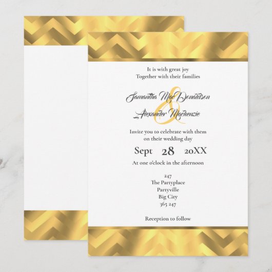 Gouden bruin kaart (Voorkant / Achterkant)