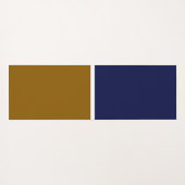 Gouden Bruin Marine Blauw Wit Banded Kleurblok Yogamat (Achterkant (horizontaal))