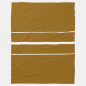 Gouden Bruin Slanke Witte Verticale Racing Strepen Fleece Deken (Voorkant)