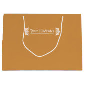 Gouden Bruin Wit Zakelijk Logo, Sneeuwvlokken Prom Groot Cadeauzakje (Voorkant)