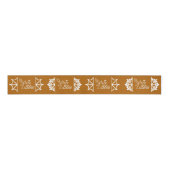 Gouden Bruin Wit Zakelijk Logo, Sneeuwvlokken Prom Grosgrain Lint (Voorkant)