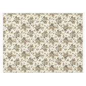 Gouden Bruine Eikenbladeren Eikels op Beige Tafelkleed (Voorkant (Horizontaal))