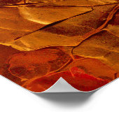 Gouden Bruine Gebarsten Texturen Poster (Hoek)