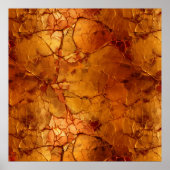 Gouden Bruine Gebarsten Texturen Poster (Voorkant)