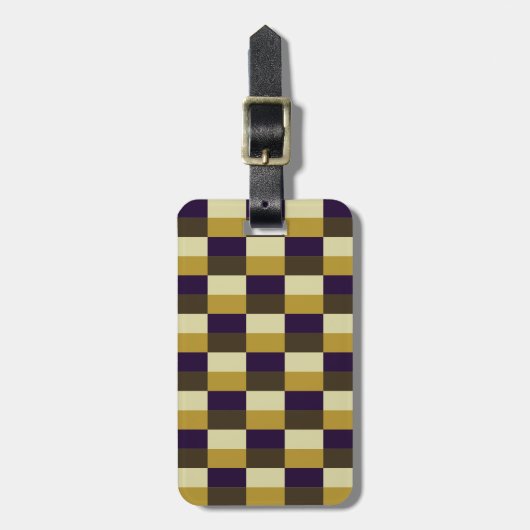 Gouden Bruine Kleurcombinatie Bagagelabel (Voorkant verticaal)