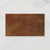 Gouden bruine leren look interieurontwerp visitekaartje (Achterkant)