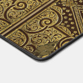 Gouden Bruine Ornamental Desk Mat w / out Monogram (Hoek)