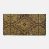 Gouden Bruine Ornamental Desk Mat w / out Monogram (Voorkant)