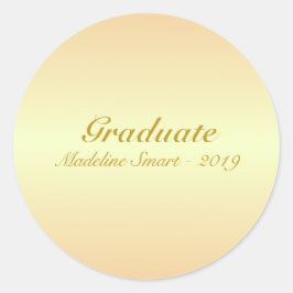 Gouden bruine tinten graduatie ronde sticker