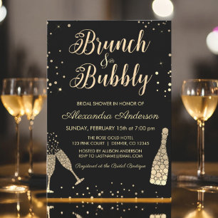 Gouden brunch & Bubbly Vrijgezellenfeest Kaart
