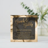 Gouden brunch en bubbelige champagne foto kaart (Staand voorkant)