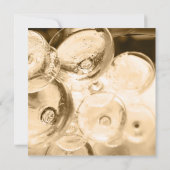 Gouden brunch en bubbelige champagne foto kaart (Achterkant)