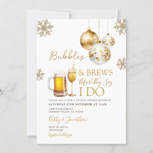 Gouden Bubbels & Brouwen Kerst Bier Koppels Douche Kaart