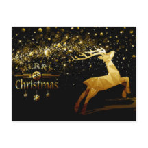 Gouden bubbels, rendieren, sneeuwvlokken Vrolijk k