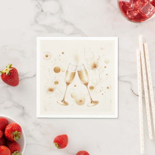 Gouden Bubbles Papieren Servetten (Insitu)