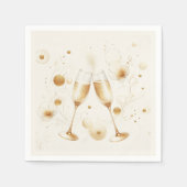 Gouden Bubbles Papieren Servetten (Voorkant)