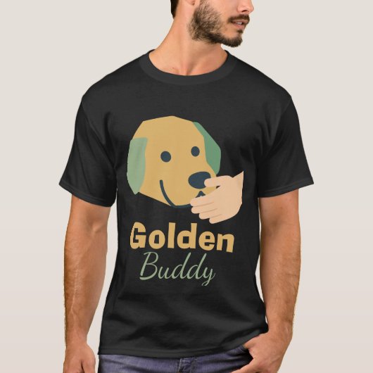 Gouden Buddy Hond T-shirt (Voorkant)