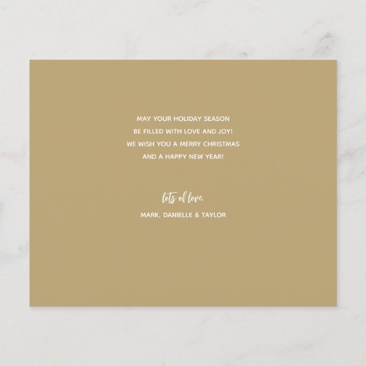 Gouden Budget Kaarten met Meerdere Foto's Gelukkig (Achterkant)