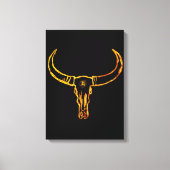 Gouden Bull schedel verpakt Canvas (Voorkant)