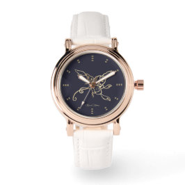 Gouden Butterfly Luxe horloge