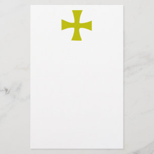 Gouden Byzantijns Kruis Briefpapier