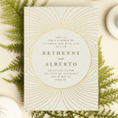 Gouden Byzantijnse huwelijksfolie uitnodiging