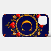Gouden C Monogram Hart Frame Elegante Liefde Case-Mate iPhone Case (Achterkant (horizontaal))