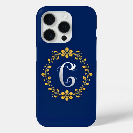 Gouden C Monogram Minimaal Luxe Initiaal Schoon Case-Mate iPhone Case (Achterkant)