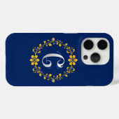 Gouden C Monogram Minimaal Luxe Initiaal Schoon Case-Mate iPhone Case (Achterkant (horizontaal))