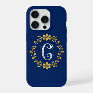 Gouden C Monogram Minimaal Luxe Initiaal Schoon iPhone 15 Pro Case