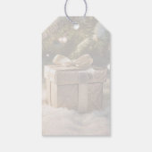 Gouden cadeau gepersonaliseerde kerst cadeaulabel (Achterkant)