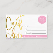 Gouden cadeau Kaarten Visitekaartje (Voorkant)