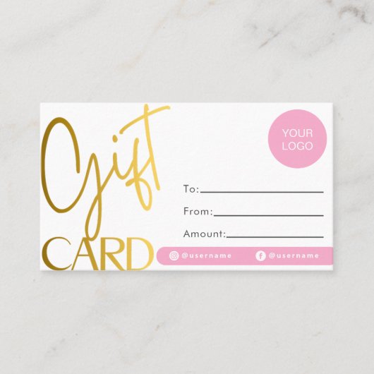Gouden cadeau Kaarten Visitekaartje (Voorkant)