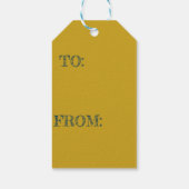 Gouden cadeautags met blauwe sterren cadeaulabel (Achterkant)