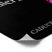 Gouden Caduceus, 7 Chakras, Ultraviolet Medisch, Y Poster (Hoek)