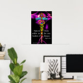 Gouden Caduceus, 7 Chakras, Ultraviolet Medisch, Y Poster (Thuiskantoor)