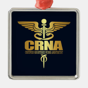 Gouden Caduceus (CRNA) Metalen Ornament