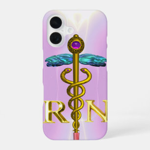 GOUDEN CADUCEUS GEREGISTREERD VERPLEEGKUNDIGE SYMB iPhone 16 HOESJE