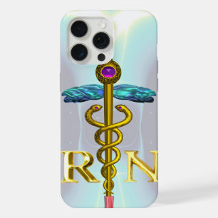 Gouden Caduceus Geregistreerd Verpleegstersymbool iPhone 15 Pro Max Case