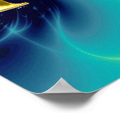 Gouden CADUCEUS GEREGISTREERDE VERPLEEGKUNDIGE SYM Poster (Hoek)